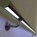 V2A LED-Handlauf Ø42,4mm, für Innen- und Außenbereich, Edelstahl geschliffen