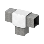 Edelstahl T-Verbinder V4A für Vierkantrohr 40x40x3 mm