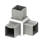 Edelstahl Eckstück 90° V4A für Vierkantrohr 40x40x3 mm