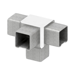 Edelstahl T-Eckstück 90° V4A für Vierkantrohr 40x40x3 mm