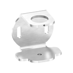 V2A Wandbefestigung für Ø42,4mm mit Glasabsturzsicherung, geschliffen