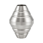Edelstahl Zierhülse "Kreisel" für Stab Ø12 mm, Höhe 45 mm