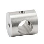 Edelstahl Querstabhalter Flacheisen M5 Innengewinde für Stab Ø12 mm