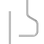 Edelstahl Geländerpfosten gebogen Ø 42,4 x 2,5 mm - S-Form