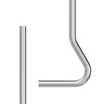 Edelstahl Geländerpfosten gebogen Ø 42,4 x 2,5 mm - Kurzer Schenkel