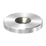Edelstahl Schraubplatte Ø60x8mm mit Senkbohrung M12 Gewinde