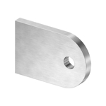 Anschweißlasche 60x40x6mm mit Rundloch Ø9mm, Anschluss flach, geschliffen