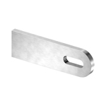 Anschweißlasche 100x30x6mm mit Langloch 25x9mm, Anschluss flach, geschliffen