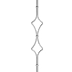 Edelstahl Designstab Ilex 2x Ø 12 mm - 950 mm