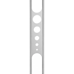 Edelstahl Designstab Sign 2x Ø 12 mm mit Blechfüllung - 950 mm