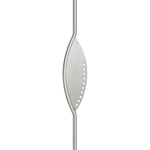 Edelstahl Designstab Blatt Ø 12 mm mit Blechfüllung - 950 mm