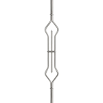 Edelstahl Designstab Duett 2x Ø 12 mm mit M6 Gewinde - 900 mm