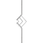 Edelstahl Designstab Lyra Ø 12 mm mit Zierelement aus Flacheisen - 1000 mm