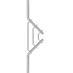 Edelstahl Designstab Harpa Ø 12 mm mit Zierelement aus Flacheisen - 1000 mm