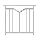 Französischer Balkon aus Edelstahl mit V-Ausschnitt 1000-2200mm