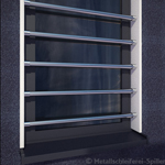 Stange für Absturzsicherung in der Fensterlaibung, Edelstahl 1.4301, K240 geschliffen, RR 42,4 mm, 300-1900mm