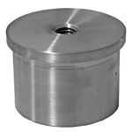 Endkappe Rundrohr Ø42,4x2mm aus Edelstahl V2A geschliffen M8