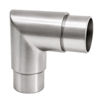 Eckbogen 90° scharf Anschluss Ø 42,4 x 2,0 mm, Höhe 30 mm V2A geschliffen