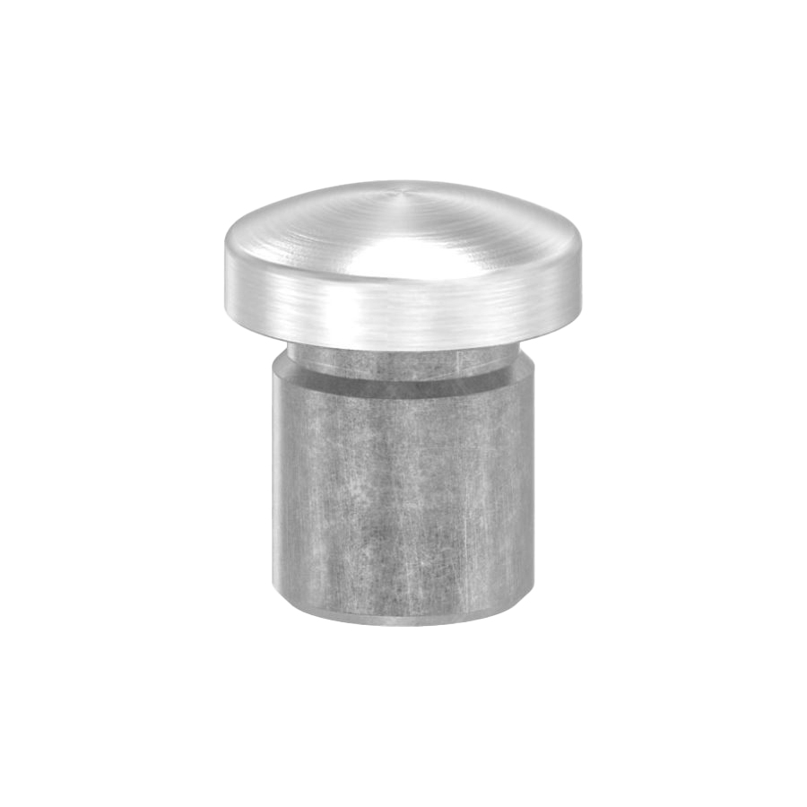 Produktbild von Endkappe Flach Für Rohr ø33,7 X 2,6 Mm – Massiv Mit Nase, Zum Einschlagen, Verjüngt