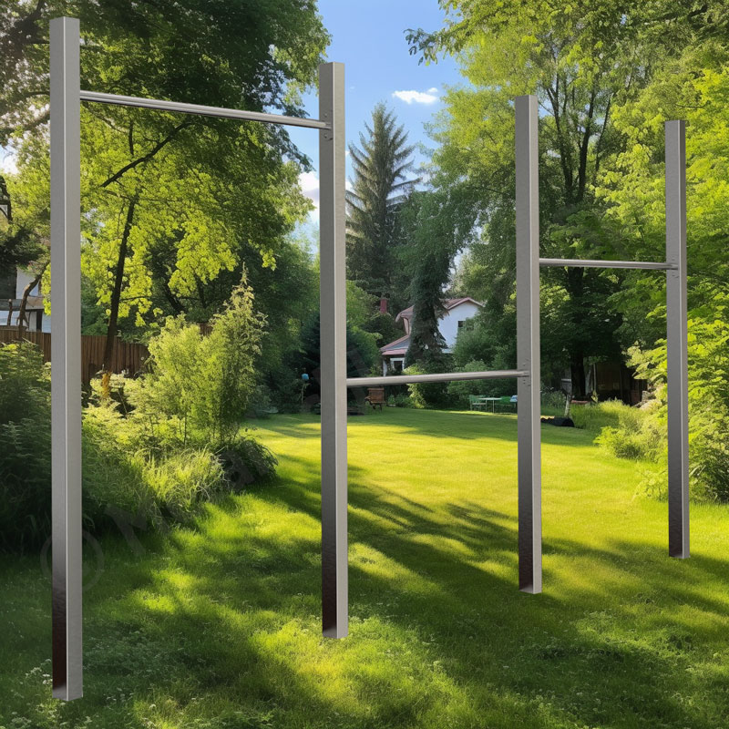 Garten Höhenverstellbar Edelstahl-Turnreck LÄRCHE 140 Cm – Stabile