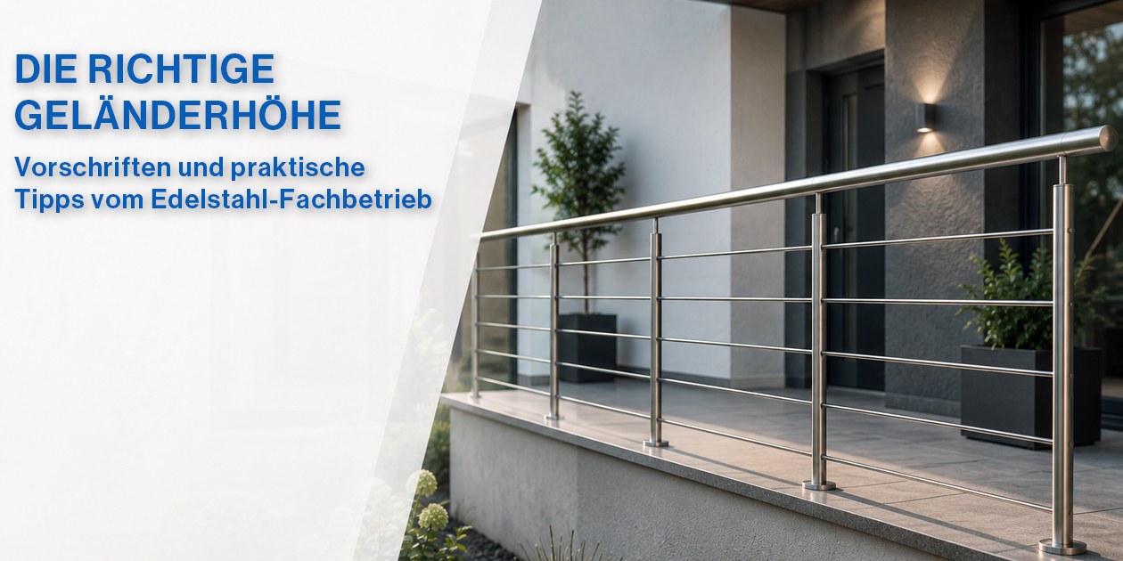 Die richtige Geländerhöhe: Vorschriften und praktische Tipps vom Edelstahl-Fachbetrieb