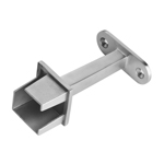 Rohrstütze starr aus Edelstahl für Rohr 40x40x2mm Anschluss Flach/Vierkant