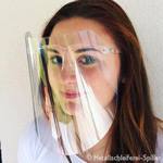 Modisches Gesichtsschutzvisier mit Brille transparent