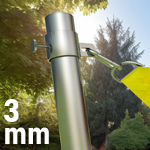 Edelstahl Sonnensegel-Mast <b>Ø33,7x3mm</b> zum <b>Einbetonieren</b>