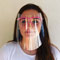 Modisches Gesichtsschutzvisier mit Brille Pink