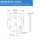 Abmessungen der Ronde Ø 70 x 6 mm
