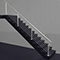 Treppengeländer mit Stabfüllung, I-Form, aufgesetzte Montage