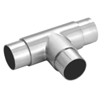 T-Verbinder aus Edelstahl Ø33,7-48,3mm für Rohr